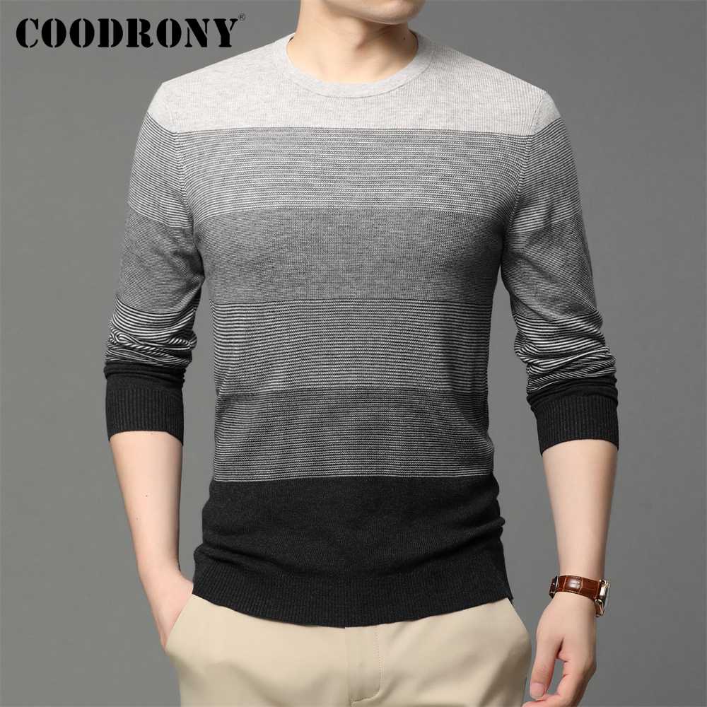 COODRONY Brand Casual Spring Autumn Male Arrivals Slim Fit Soft Sweater Streetwear Men Knitted O-Neck Pullover W1015