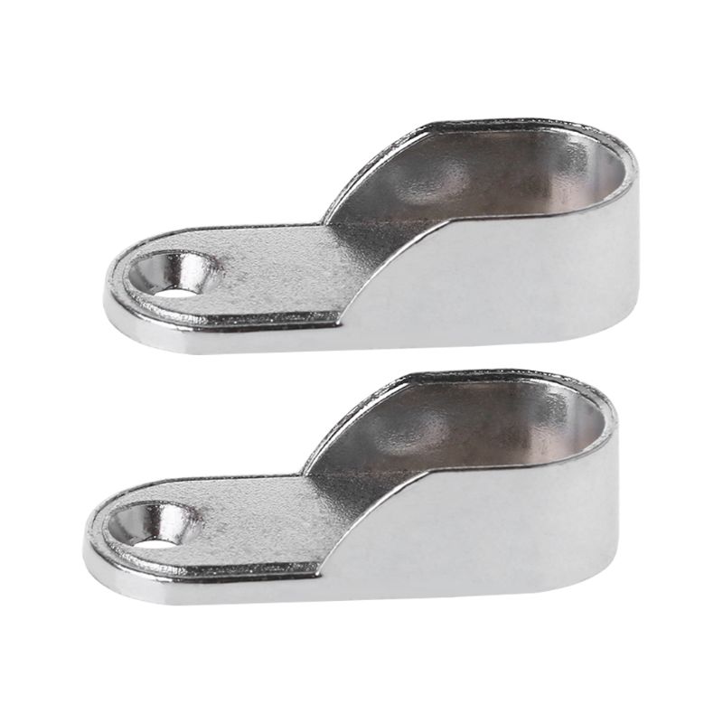 2Pcs Garderobe Kleding Buis Ondersteuning Kast Staaf Pole End Beugel Verdikking Houder