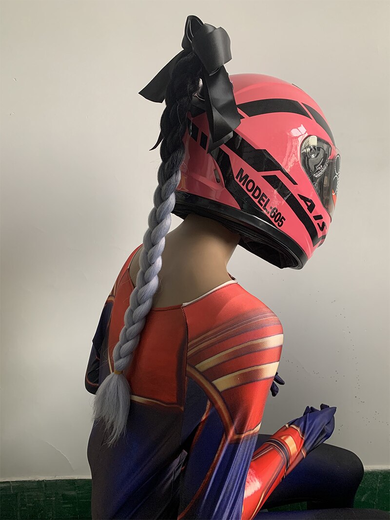 Helmet Braid Motorcycle Motorbike Woman Helmet Braids Twist Sucker Braids for Helmet