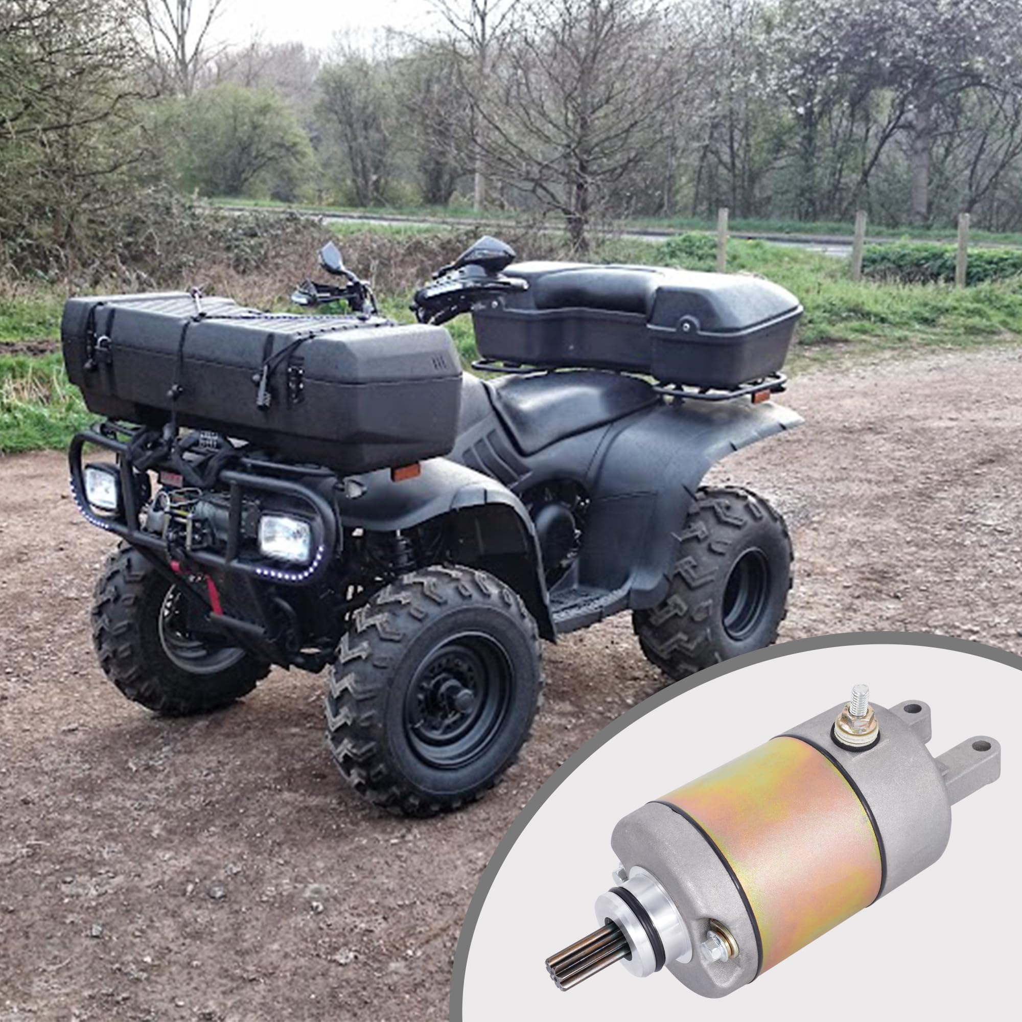Starter Motor Replacement for Manco Talon Linhai Bighorn 260cc 300cc 4x4 ATV UTV
