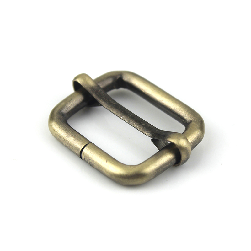 Metaal verdikte lederen tas Rugzak Schouderriem Riem Rechthoek Tri-glide Passen Roller Pin Gesp Slider O-ring: 3# / Antiek Zilver