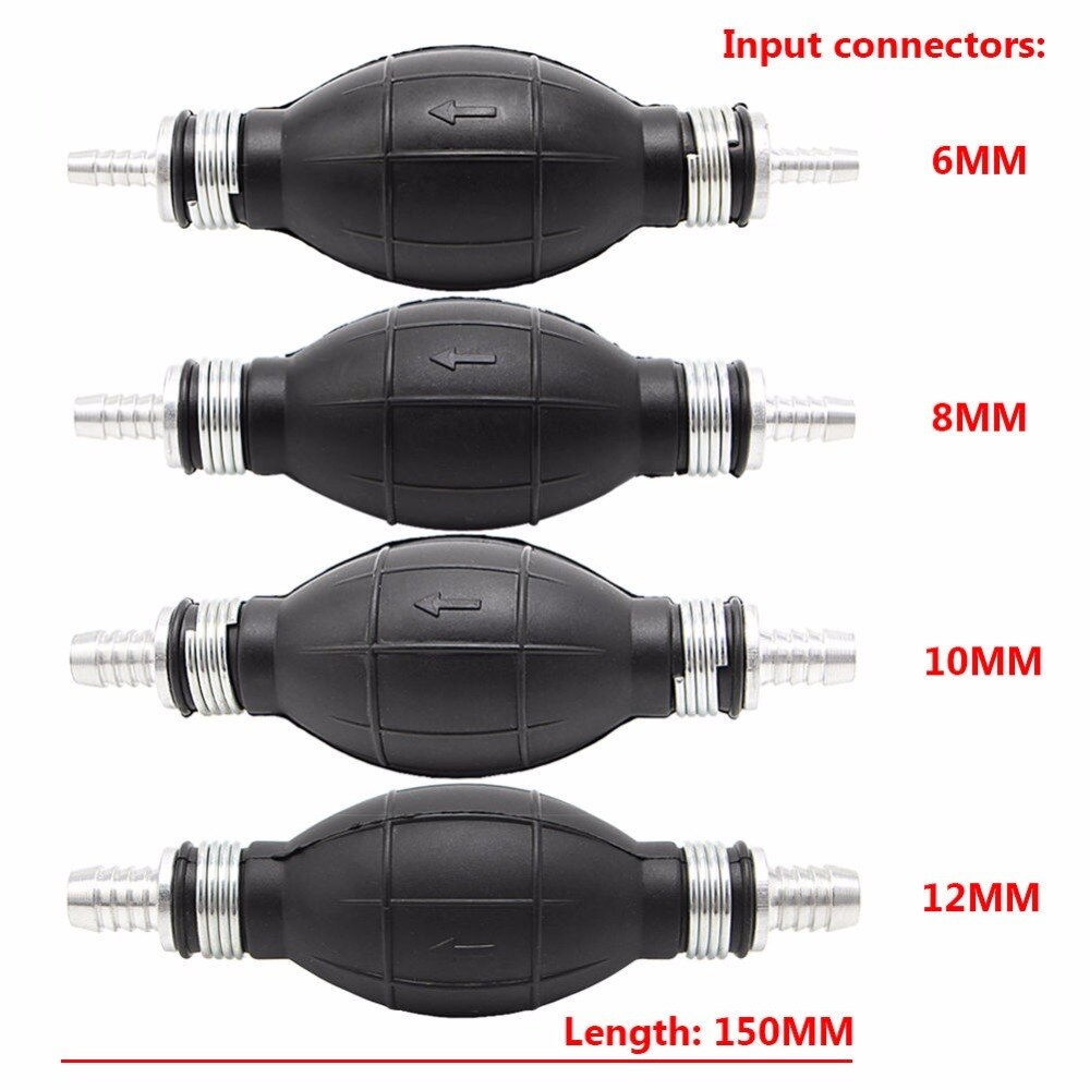 10mm brændstofslange pumpe primer pære hånd primer gas benzin pumper gummi og aluminium