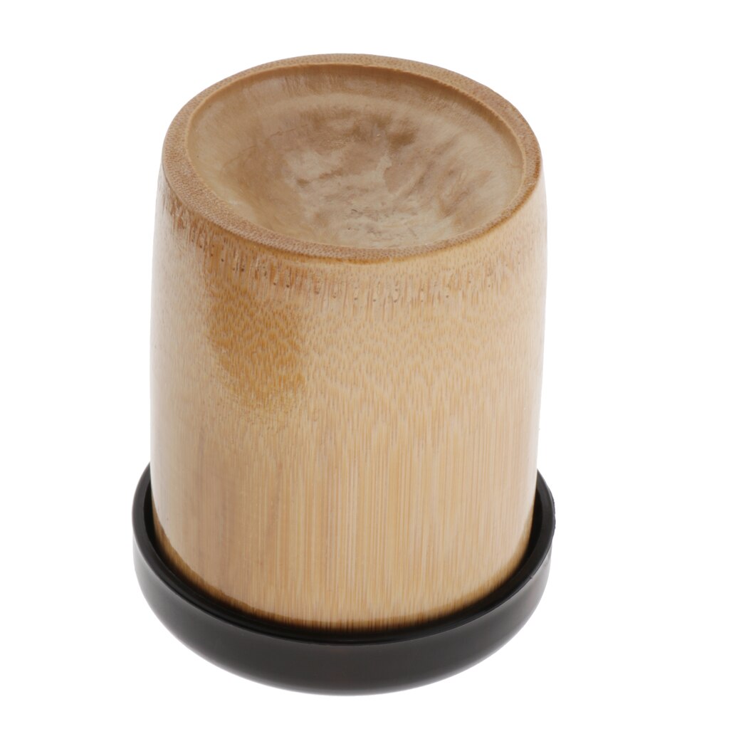 Professionelle Bambus Holz Würfelbecher mit 5Stck 6 Seitige Würfel Punkt Würfel für Farkle Spiele