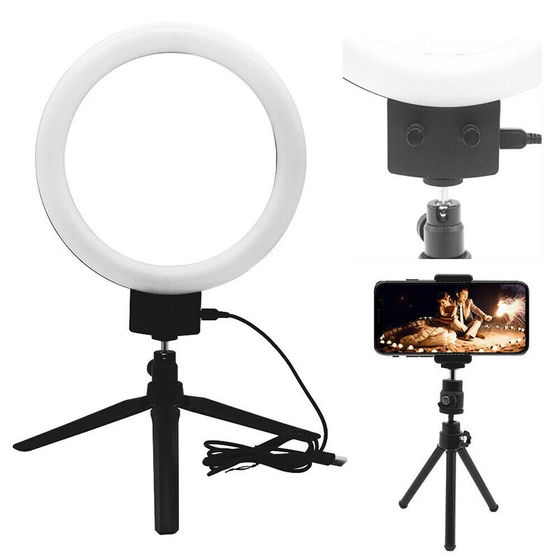 Voor smartphone make-up telefoon 1 set fotografie foto led ringlamp flitslicht 8 inch 150cm vulringlicht met statief