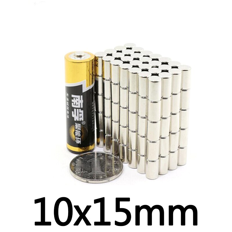 5/10/20/50Pcs 10X15 Mm Neodymium Super Sterke Magneten 10mmX15mm Permanente Ronde Magneet 10X15 Mm Krachtige Magnetische Magneten 10*15Mm