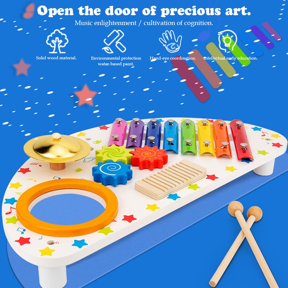 Kids Xylofoon Kleurrijke Hand Knock Xylofoon Muziekinstrument Met Hamers Educatief Speelgoed Voor Kinderen