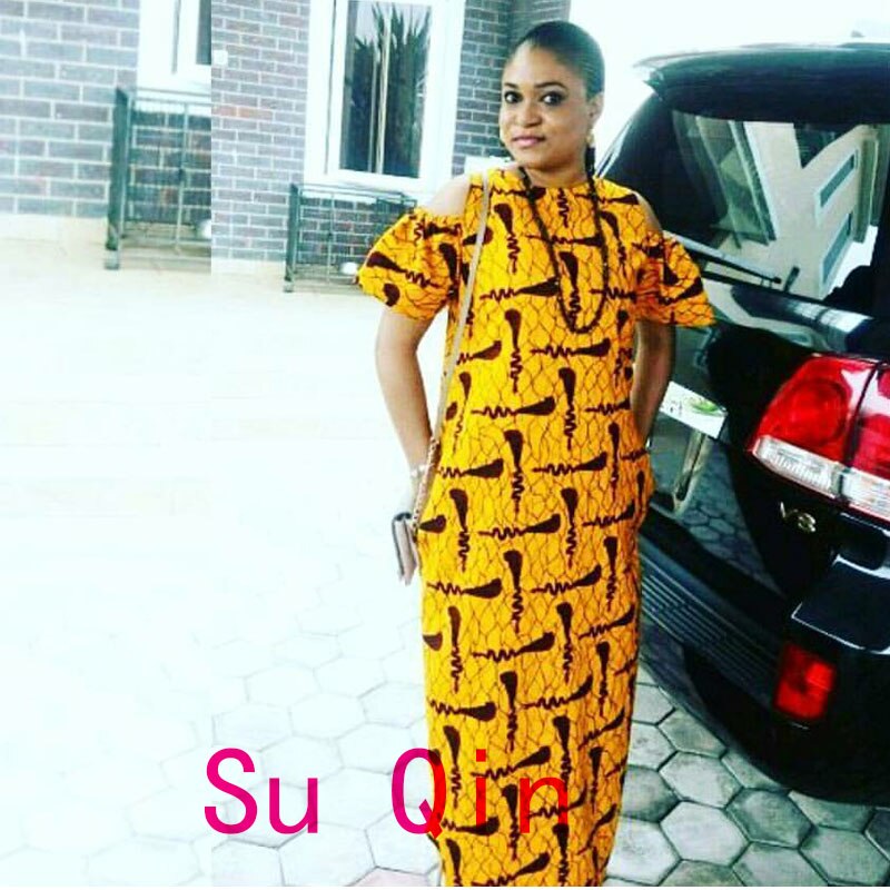 brand loose women maxi dashiki dress bazin print elastic african style plus size femmes vestidos (LJ#): Default Title