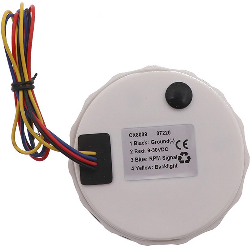 8000 RPM Tachometer Gauge With Red Backlight 8K RPM Digital Tacho Meter 85mm Stainless Steel 316 Bezel Gauge 12V 24V