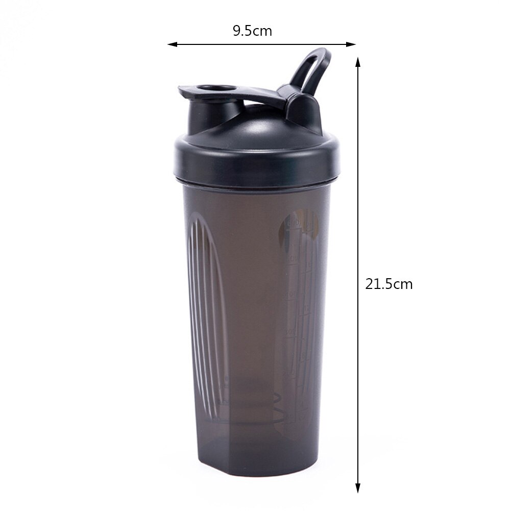 Botella agitadora de proteínas de 600ml, Herbalife, taza agitadora de proteína en polvo para gimnasio, agitador, taza Slushy con botella de agua portátil a escala