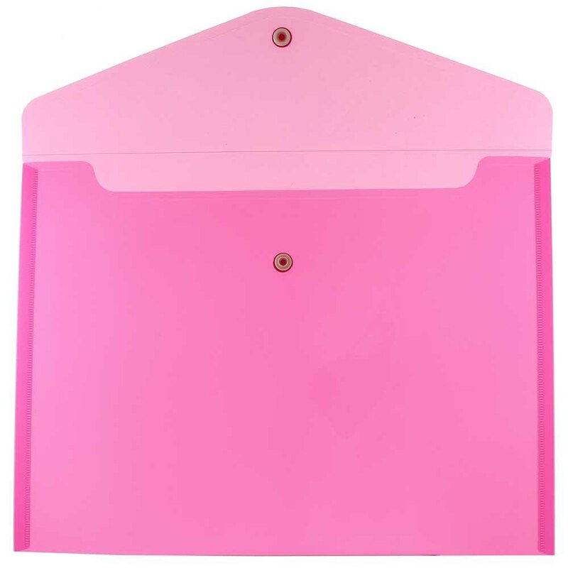 A4 Clear Document Bag Paper File Folder Stationery School Office Letter Envelope Folder Translucent Case PP 6 Candy Colors