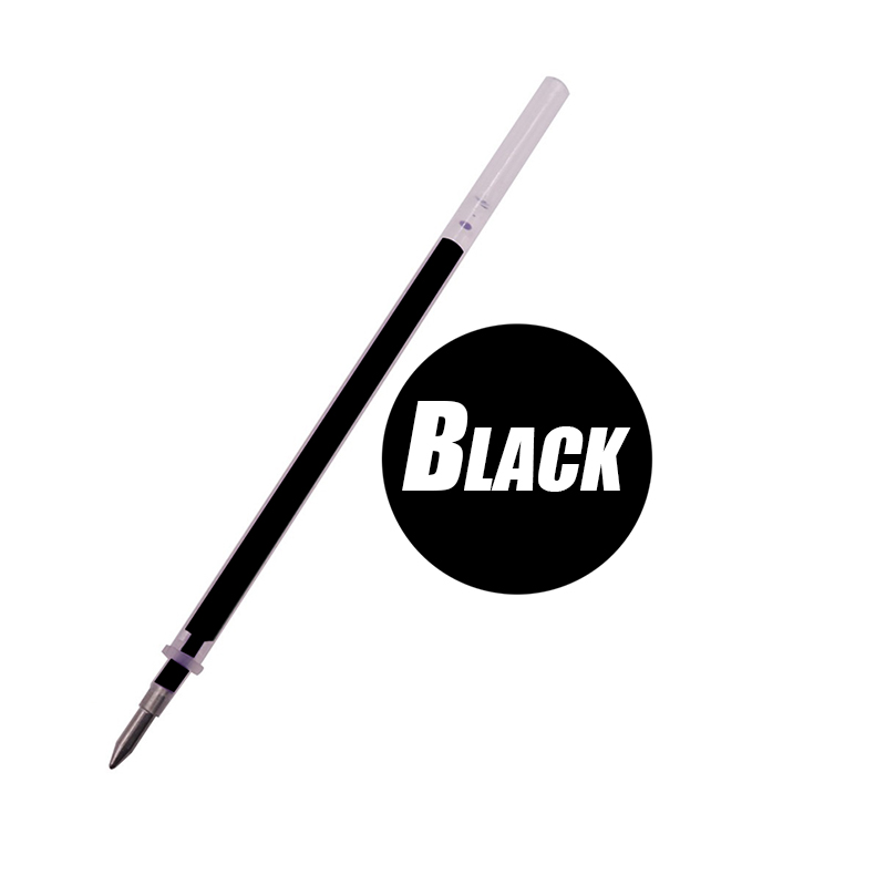 16 Pcs Gel pen office school magic erasable pen refill 0.5mm pole pen mixed color ink school student office stationery pen: Black refill 30 Pcs