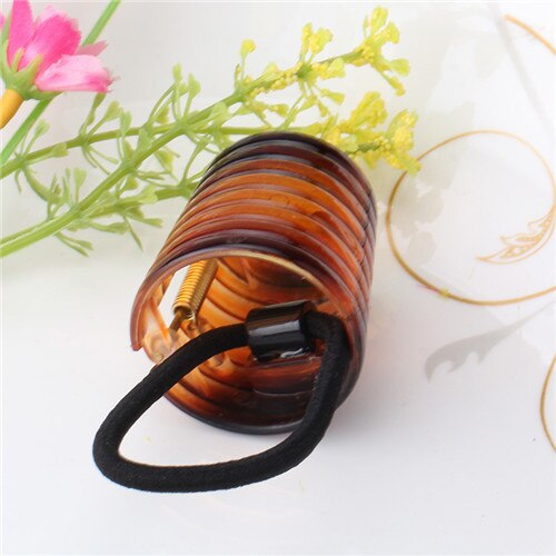 coletero elástico estilo Punk, accesorios para el cabello, banda para el pelo, anillo de pelo redondo Retro Vintage para mujer, Scrunchy con caja: agate