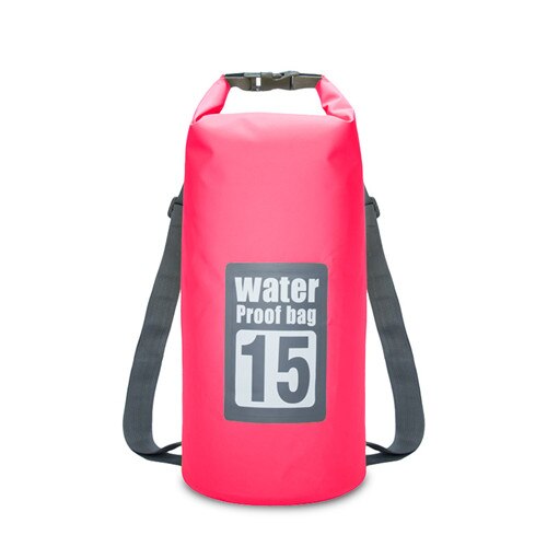 Winmax – sac à dos sec étanche pour activités en plein air, sac de rangement pour Sports de Rafting, kayak, canoë, natation, Kits de voyage: 15L Pink