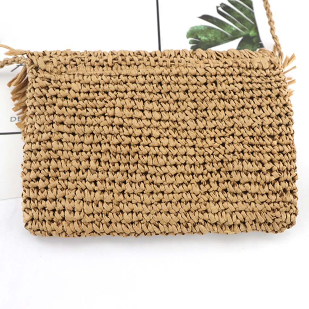 Sommer Handarbeit Gewebt Frauen Stroh Taschen Jahrgang Strand Weben Stroh Totes Schulter Korb Bote Handtaschen