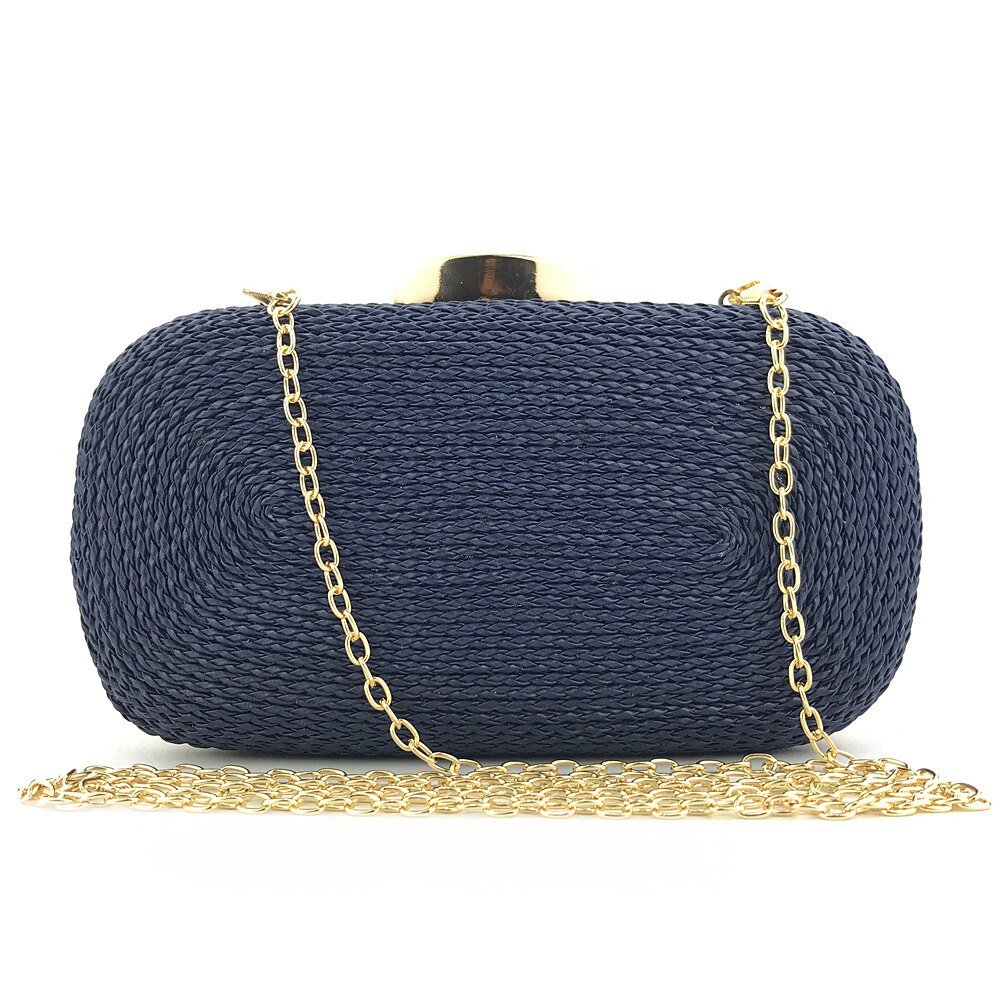 Clutch Bag Women&#39;s Goud Avonds Zakken Dames Schoudertas Crossbody Tas Stro Vrouwelijke Purse Sac Een belangrijkste: blue