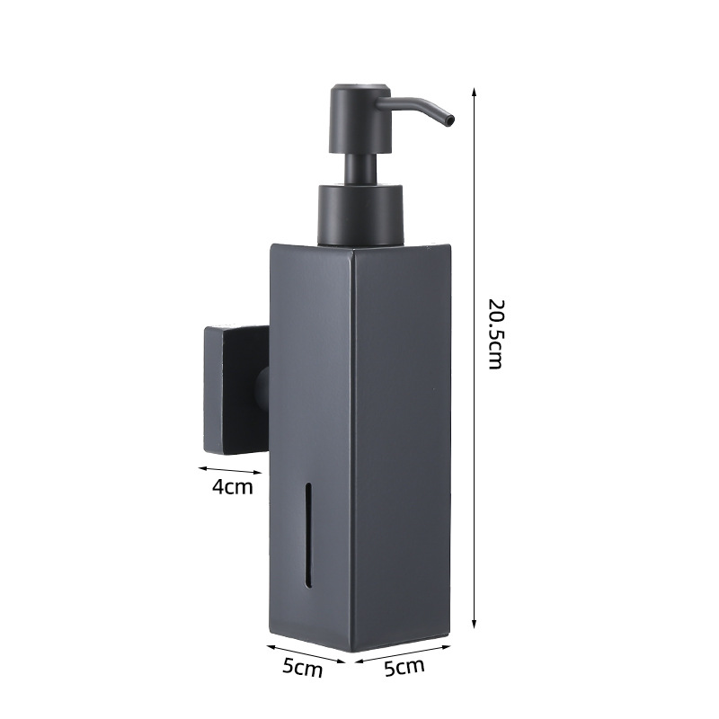 304 Brushed Stainless Steel Manual Soap Dispenser Wall Mounted Golden Black Square Round Soap Dispenser for Hotel Bathrooms: green