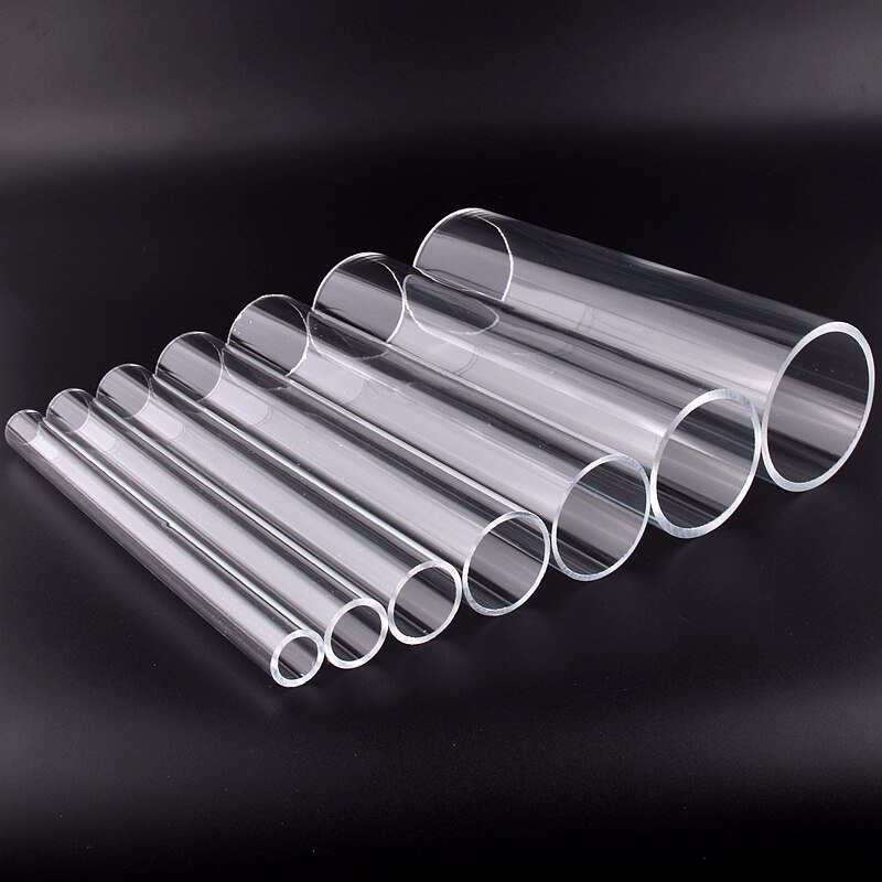 2Pcs 16 ~ 110mm Transparent Acryl Rohr Aquarium Aquarium Plexiglas Wasser Versorgung Rohr Garten Bewässerung Bewässerung Armaturen 20cm