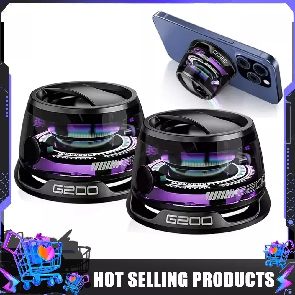 G200 bärbara mini bluetooth-högtalare rgb-belysning magnetisk högtalare  bt5.3 mini-ljudboxar 7 timmars uppspelning telefonhållare