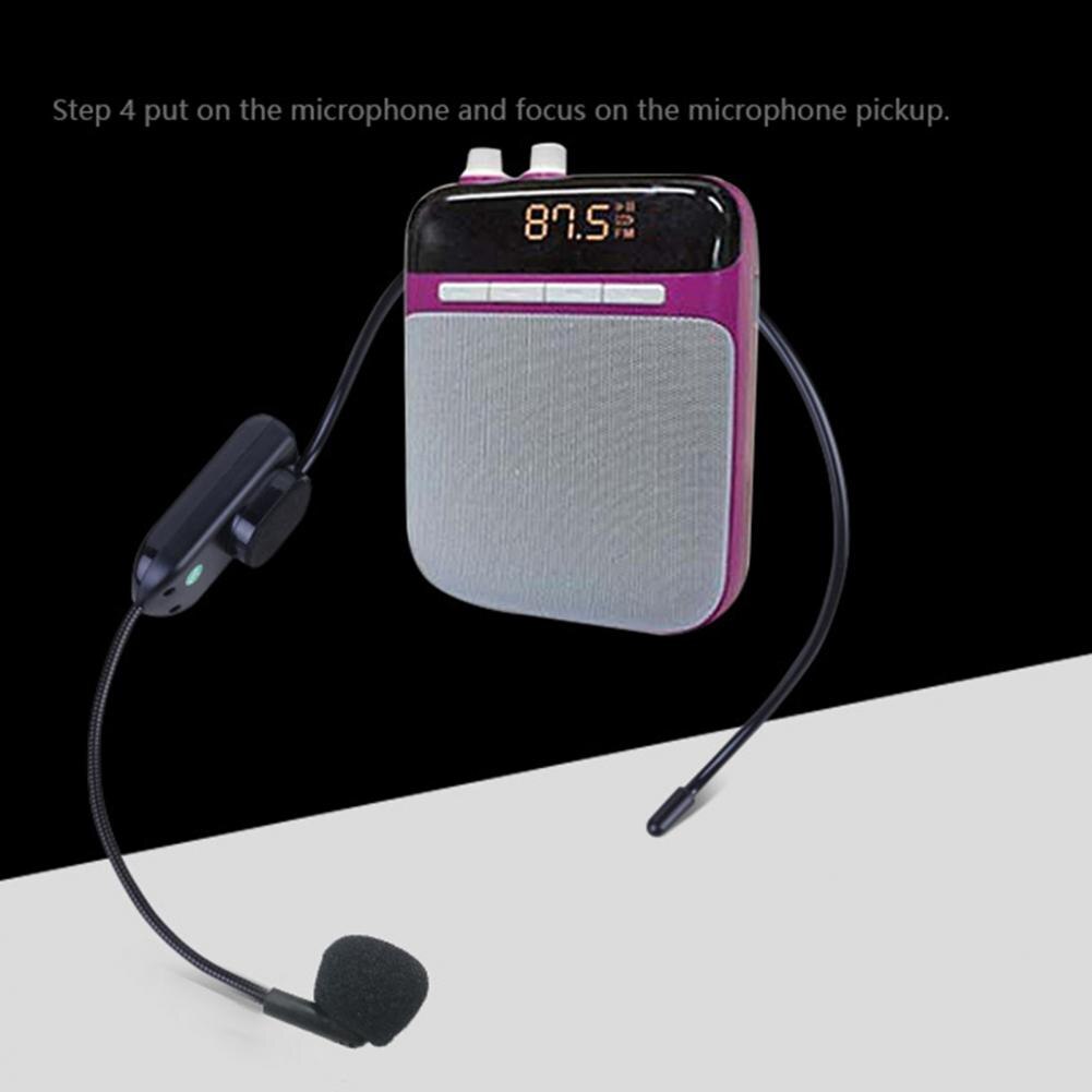 Micrófono de Radio práctico, inalámbrico, para profesores, megáfono, Plug Play, FM