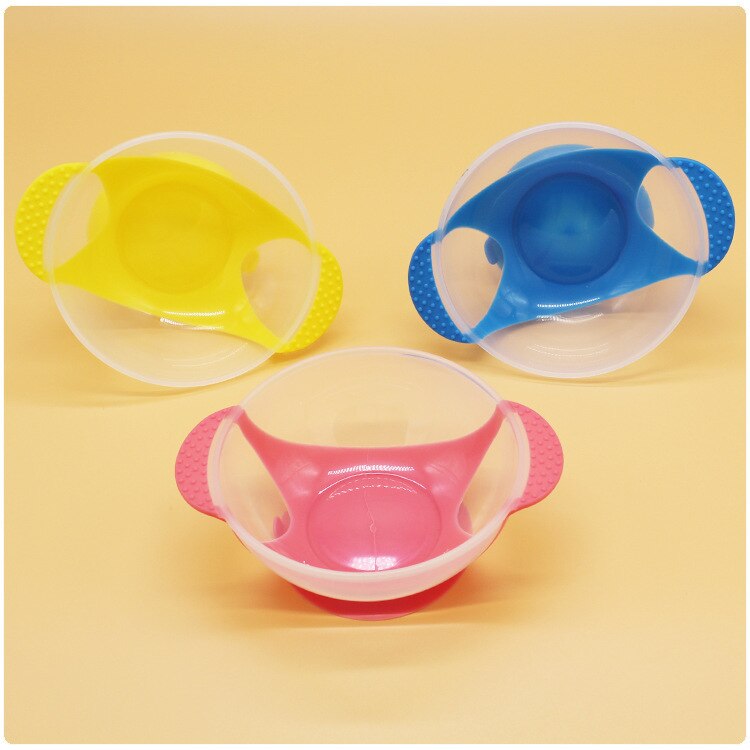 Cuenco de alimentación para bebé, juego de tazón con ventosa, cuchara con detección de temperatura, vajilla para bebé, platos de aprendizaje, tazón de comida para niños