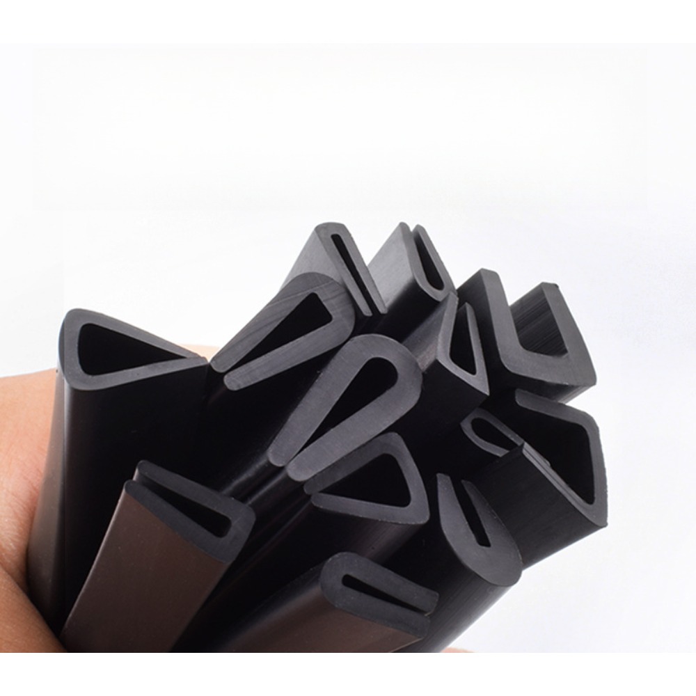 U Channel Seal Strip Rubber 5M Length Black Protector Edge Sealing Rubber Edge Trim U for Car Doors, Glass, Metal Panel