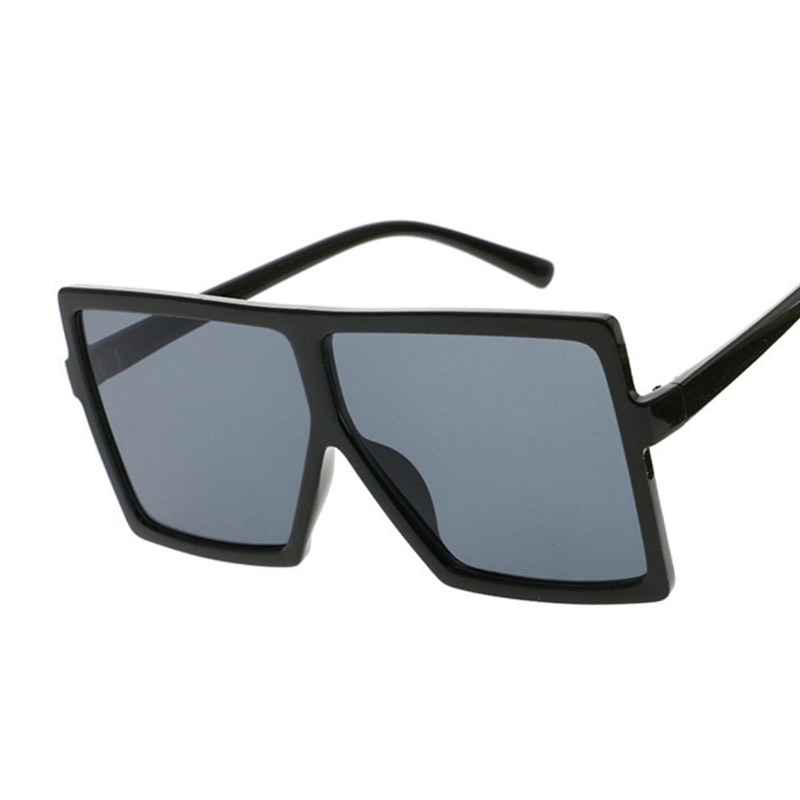 Vintage store firkantede solbriller dame/herre briller oversize solbriller kvindeligt kendt mærke sorte briller gafas de sol