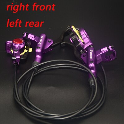 ZOOM Brake bicycle bike mtb Hydraulic Disc brake set clamp mountain bike Brake Update: purpleR-Front L-Rear