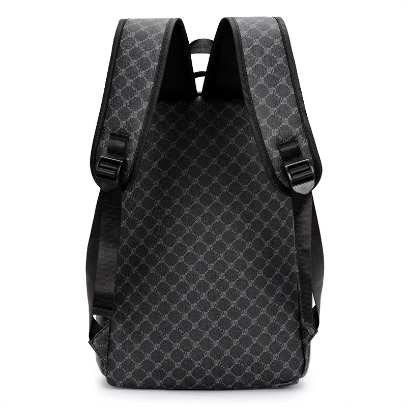 Men's Backpack Plaid High School College Bag 15-inch Laptop Rucksack