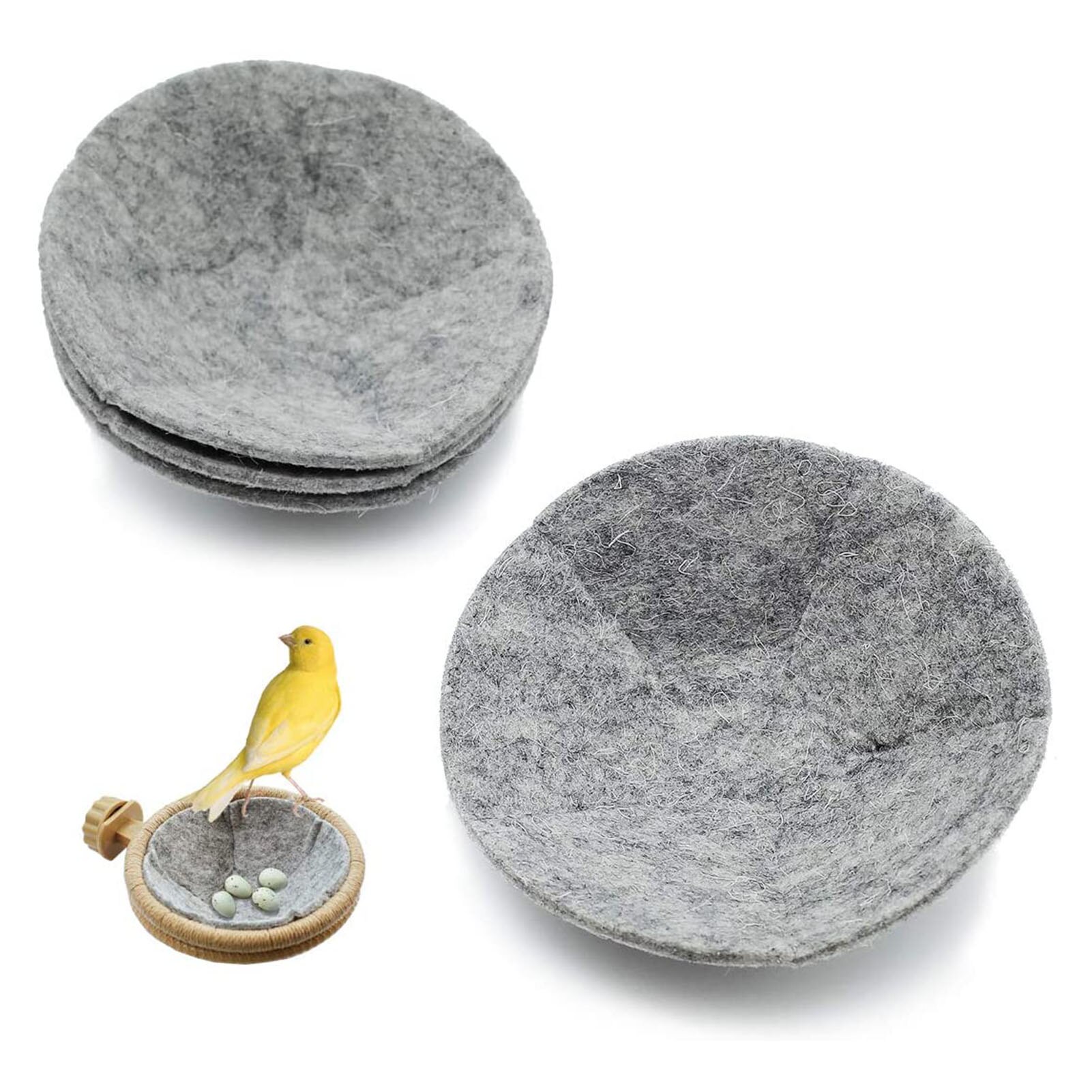 2PCS Canary Finch Bird Nesting Felt Pad Comfortable Warm Bird Nest Cushion Sleeping Wool Felt Mat Bird Nest Accessories Mat