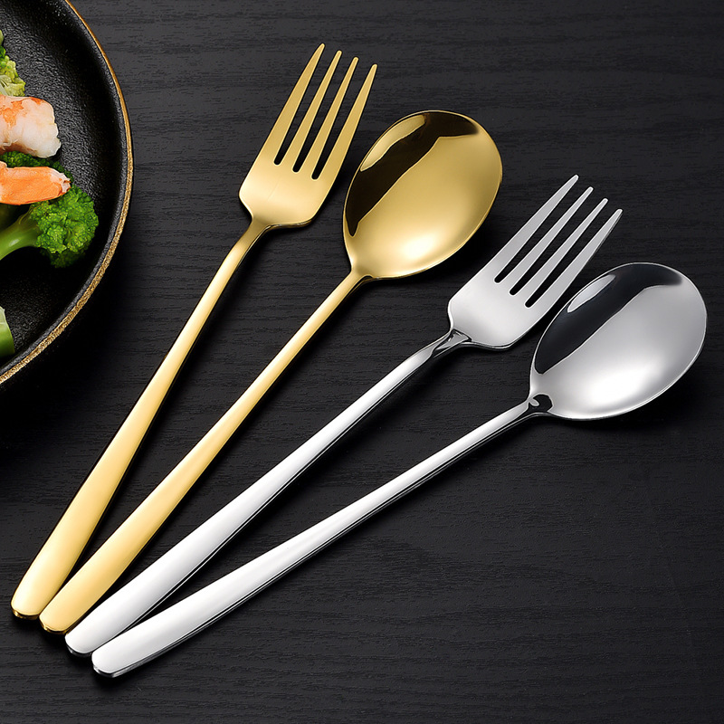12pcs/lot 18/8 Stainless Steel Dinner Fork Dessert Fork Good Mirror Longer Handle Forks Dinnerware Set