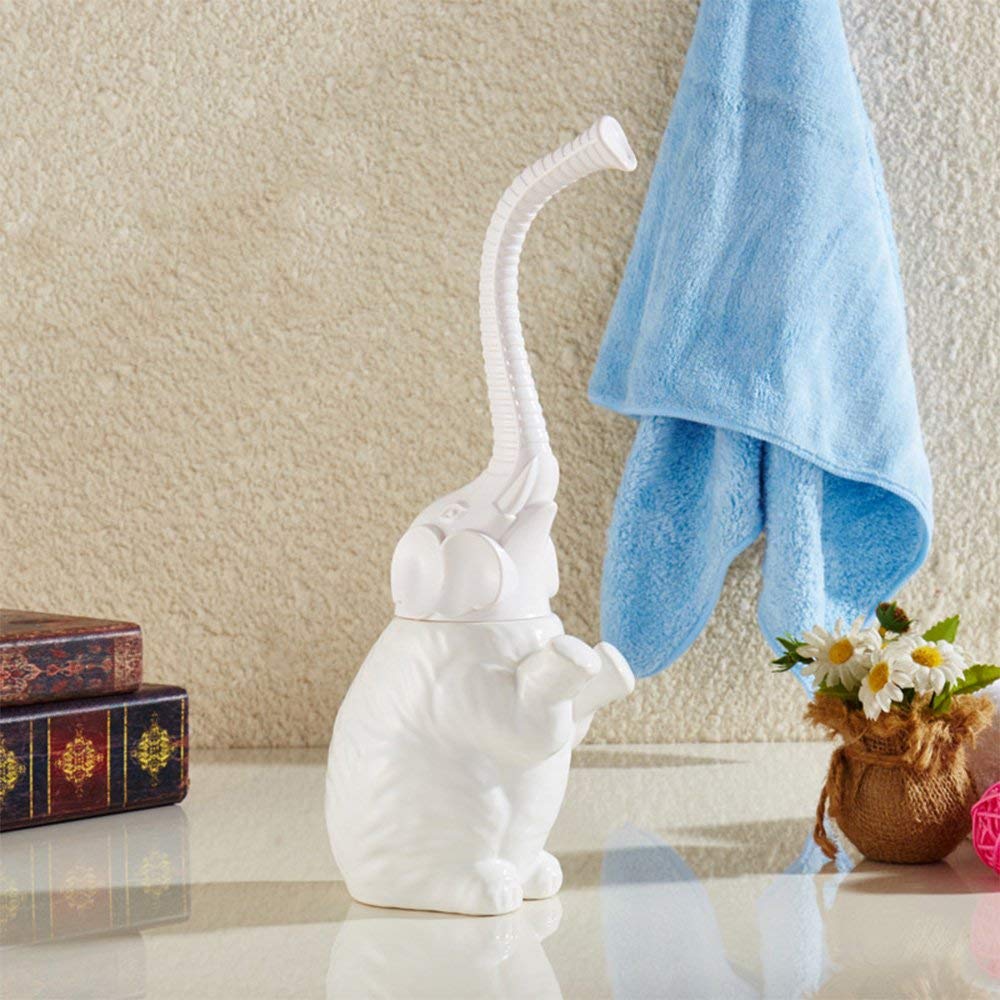 BIFI-Elephant Toilet Brush,Bathroom Soft Bristled Toilet Brush Detachable Elephant Shape with long handle,Christmas Year's