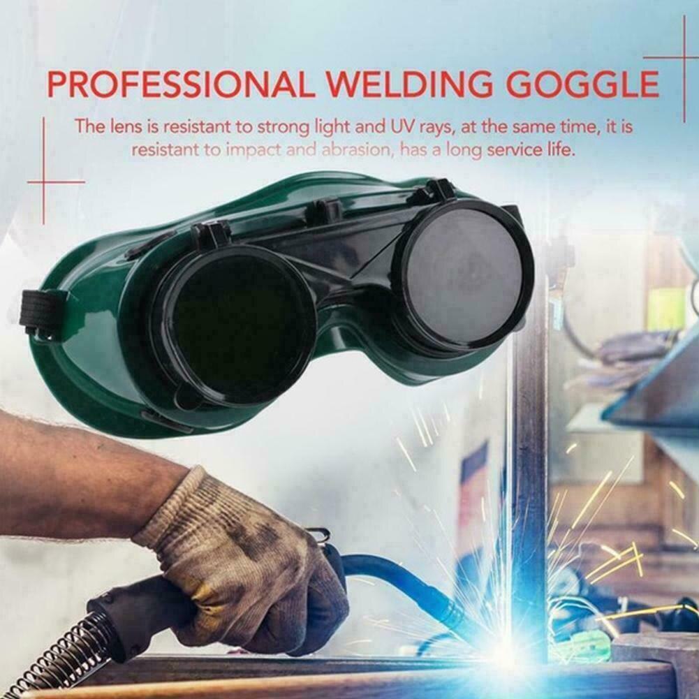 Welding Safety Glasses Anti Glare TIC Gas Welding Cutting Soldering Goggles Flip Dark Green Lenses Torching Dual Lenses