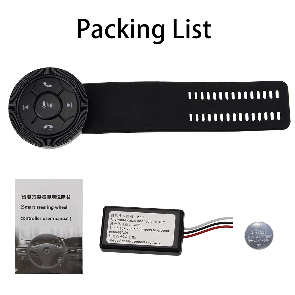 Afstandsbediening Knop Voor Auto Radio Dvd Gps Navigatie Draadloze Auto Stuurbediening Knop Bluetooth