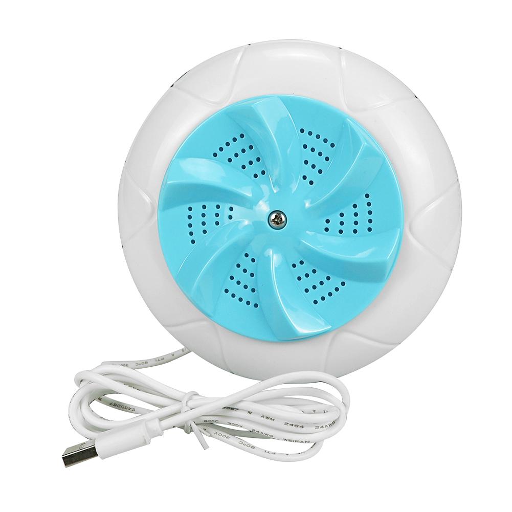 Usb mini ultralydsturbine vaskemaskine bærbar spin tørretumbler vaskemaskine turbine vaskemaskine tøj vaskemaskine til hjemmet: Blå