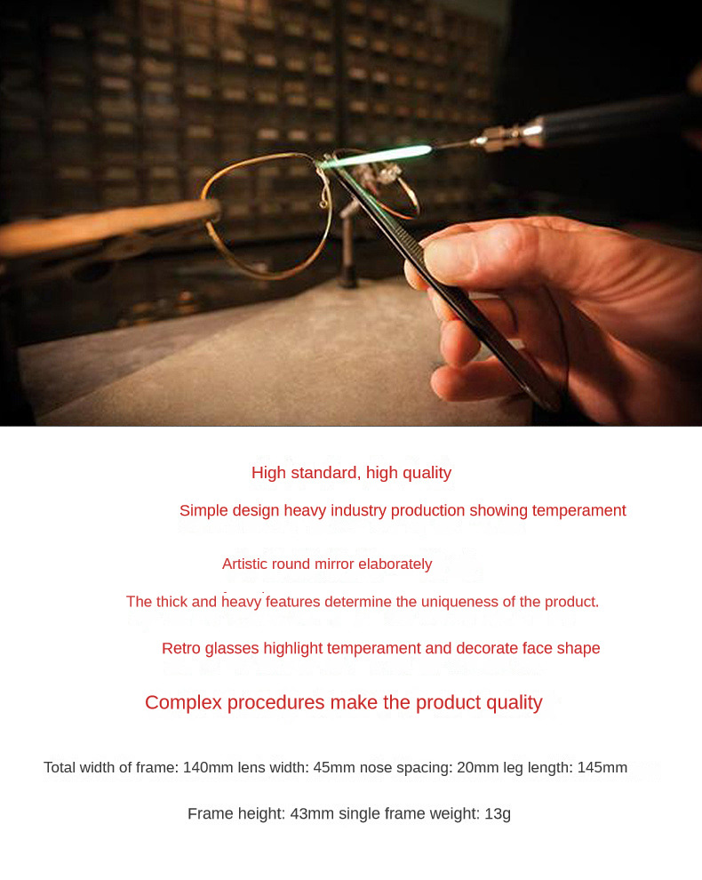 Ultraleichte japanische reintitan-brillenfassung für herren, retro-brille mit kleinem rahmen, flache korrektionsbrillenfassung