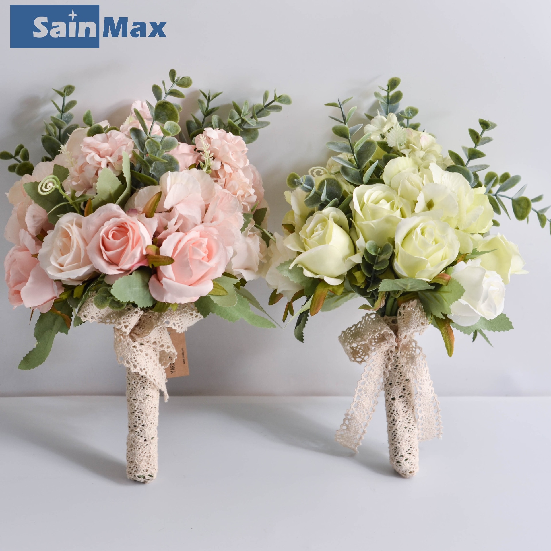 Sain Max mariage Bouquet mariée tenir des fleurs Rose fête mariage photographie fleur artificielle