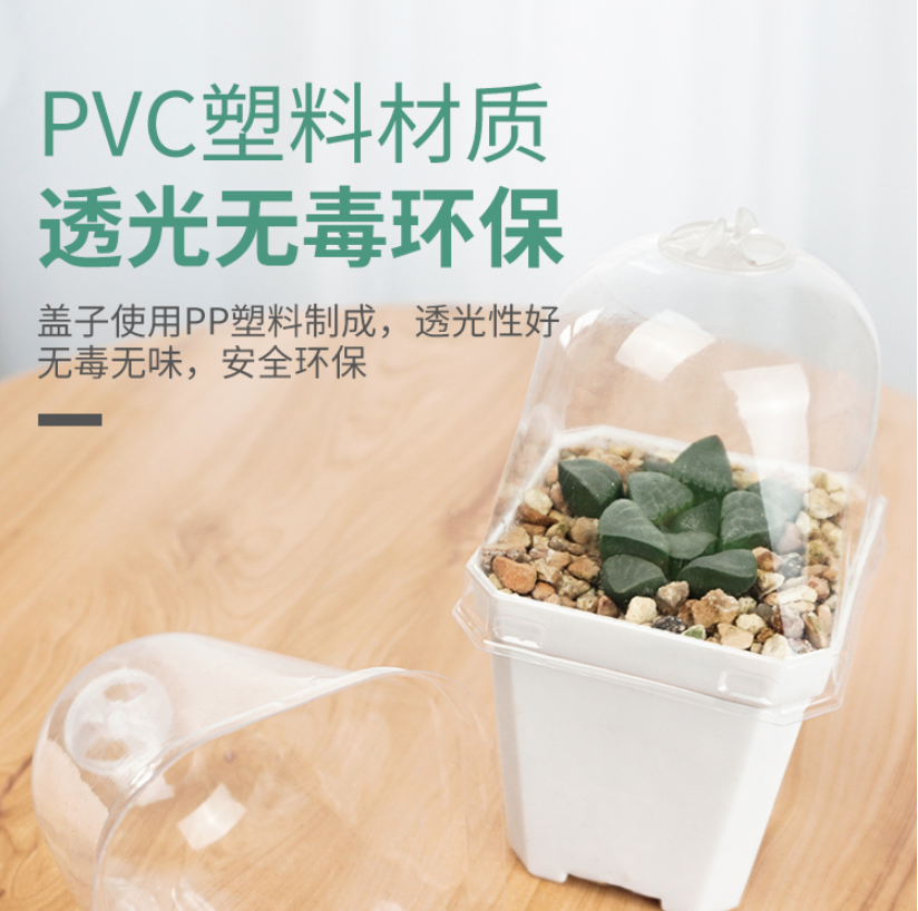 10pcs/set 4.2" GrowAway Small Reusable Plastic Mini Greenhouse Garden Cloche Dome Plant Covers Frost Guard Freeze Protection