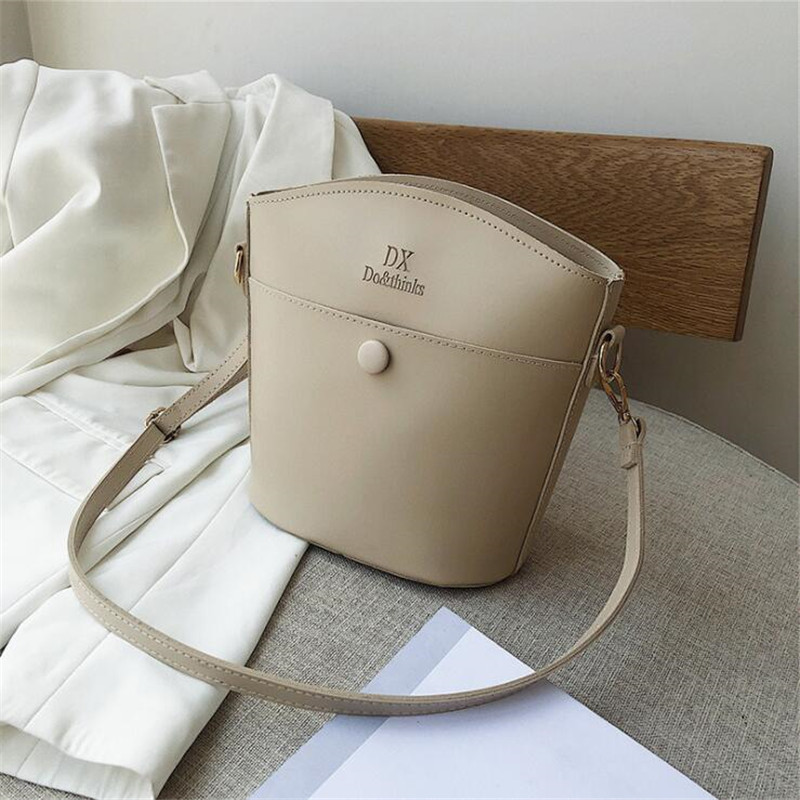 Women leather cross body bucket bag zipper green letter messenger crossbody shoulder bags for women clutch purse bolsos
