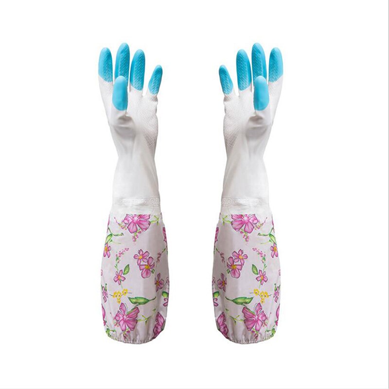 Magische herbruikbare handschoenen, schoonmaakborstel, schrobhandschoenen, hittebestendige tuin, keuken, magische afwashandschoenen, accessoire: Blauw