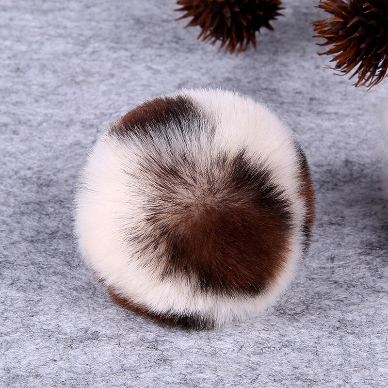 8Cm Diy Winter Zachte Pluizige Rex Konijnenbont Pom Pom Kunstmatige Harige Bal Voor Tassen Mutsen Cap Pompom Accessoires: 17