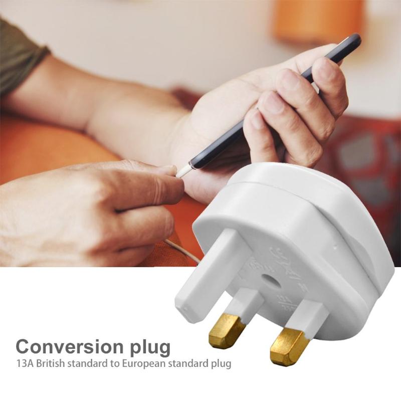 13A UK Conversion Plug to EU Plug Transform Switch Plugs Travel Adapter