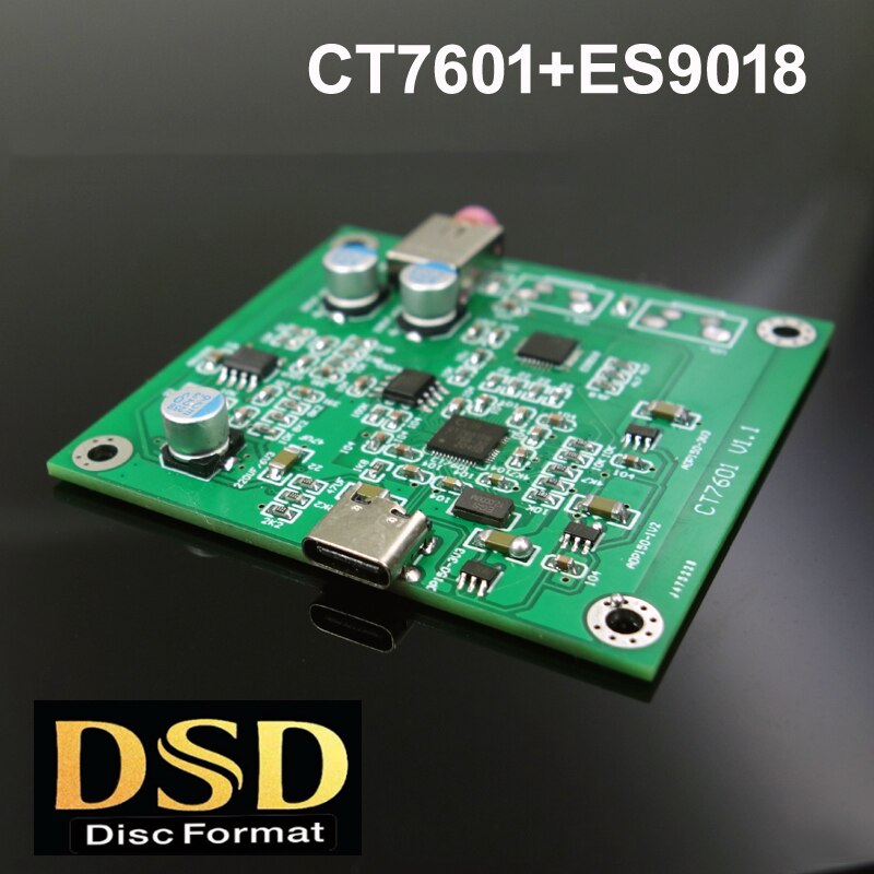 Mobiele Telefoon Otg Usb Geluidskaart Van ES9018Q2M CT7601 Decoder Voor Computer Hifi Audio Hoofdtelefoon Versterker Met 3.5Mm Jack uitgang: board