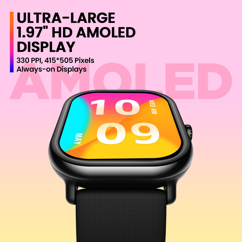 Zeblaze-Montre intelligente GTS 3 Pro, Ultra-grand écran HD AMOLED, Appel vocal HiFi, Suivi de la santé et de la condition physique, Smartwatch,