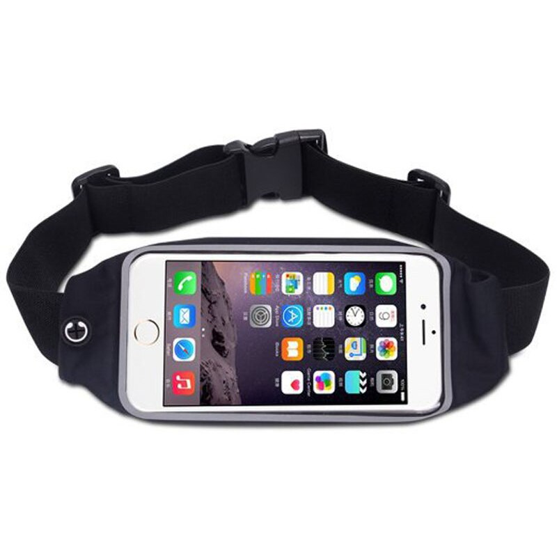 Waterproof Sweat Proof Sports Cell Phone Waist Pouch Universal Adjustable Waist Bag With Transparent Touch Control Window