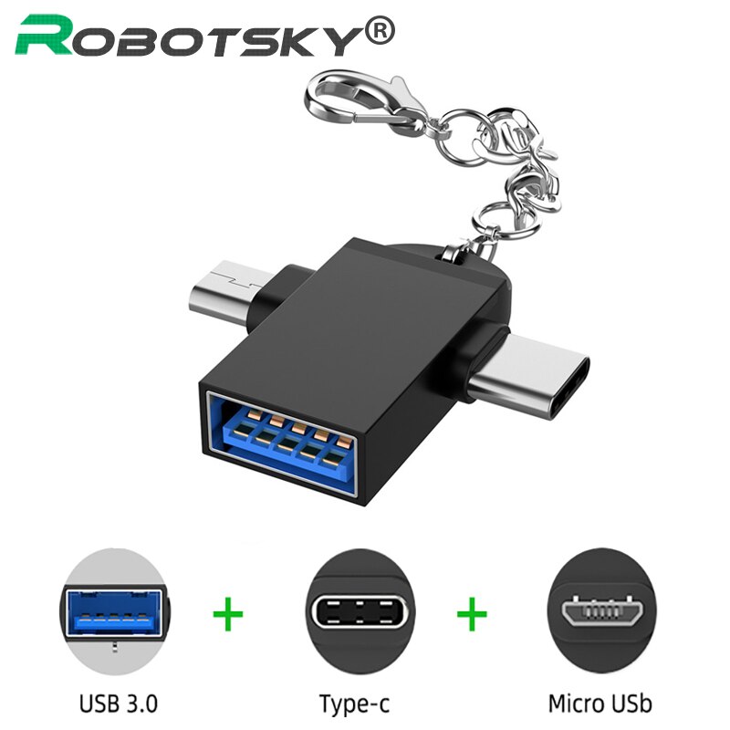 2In1 otgアダプタータイプc/マイクロusbにUSB3.0 コンバータ 5 5gbpsの高速転送電話/タブレットotg機能マウスキーボード