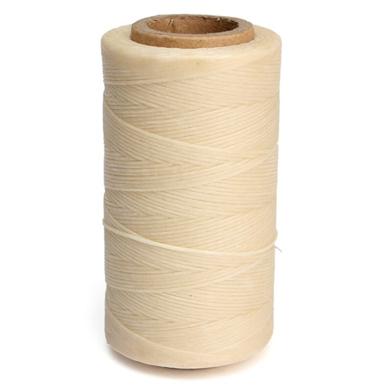 Duurzaam 240 Meter 1Mm 150D Lederen Gewaxt Draad Koord Voor Diy Handwerk Tool Hand Stiksels Draad: Beige