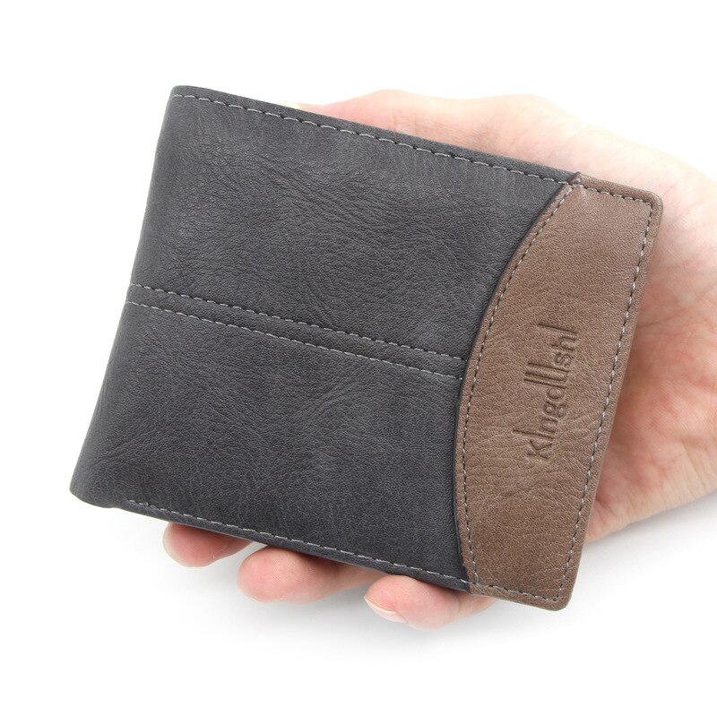 Portefeuille homme européen et américain court en relief Horizontal portefeuille portefeuille grande capacité portefeuille en cuir synthétique polyuréthane portefeuille