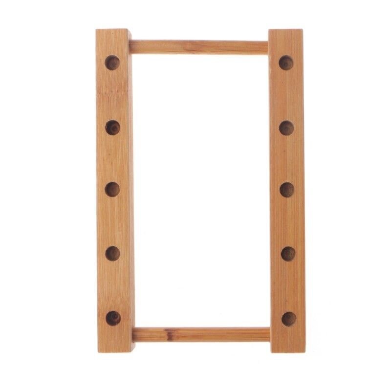 Dish Rack Pots Wooden Plate Stand Wood Kitchen Cup Display Drainer Holder