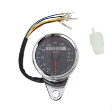 Universal Motorcycle Odometer Speedometer Gauge Miles Speed Meter 160km/h