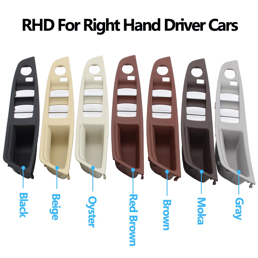 LHD RHD Interior Door Pull Handle Armrest Panel Trim No Mirror Folding Button for BMW 5 Series F10 F11 F18 520 523 525 528 530